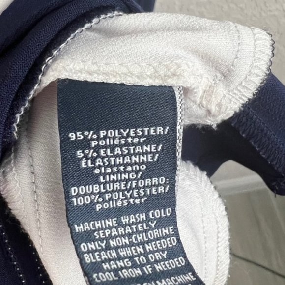 AMERICAN LIVING Two Tone Stripe Sleeveless Pullover Dress Nautical Coastal Size4 - Picture 6 of 8